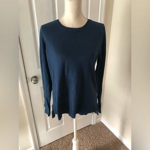Philosophy Women’s Blue Sweater with Buttons on Sleeve Cuff